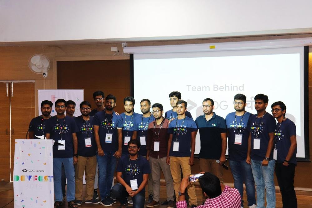 GDG Ranchi DevFest 2019 organizing team